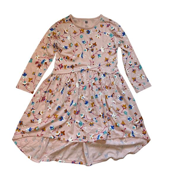 Tea Collection Floral Print Long-Sleeve Dress - Size 8 - Picture 1 of 4